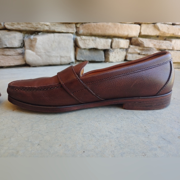Vintage Paul Stuart Brown Leather Buckle Penny Loafers | Preppy, Formal - Picture 7 of 17